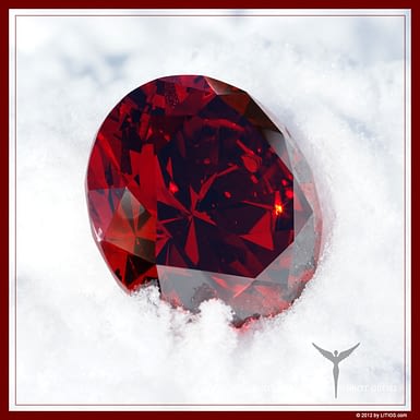 Diamante de los Avatares rojo rubí pequeño. 25mm